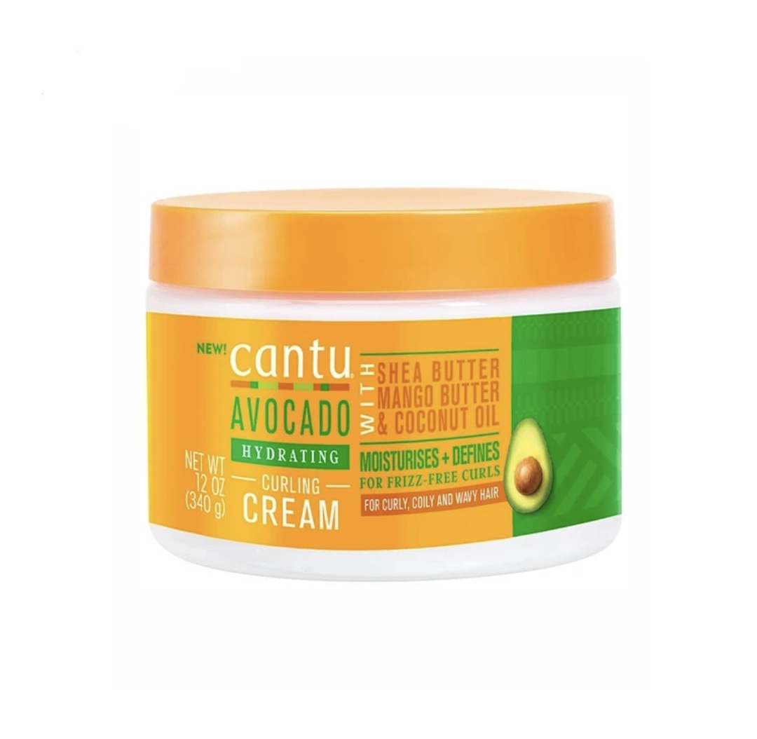 کرم فر کننده آووکادو کنتو حجم ۳۴۰ میلی لیتر مناسب موهای مجعد و فر  Cantu Avocado Hydrating Curling Cream